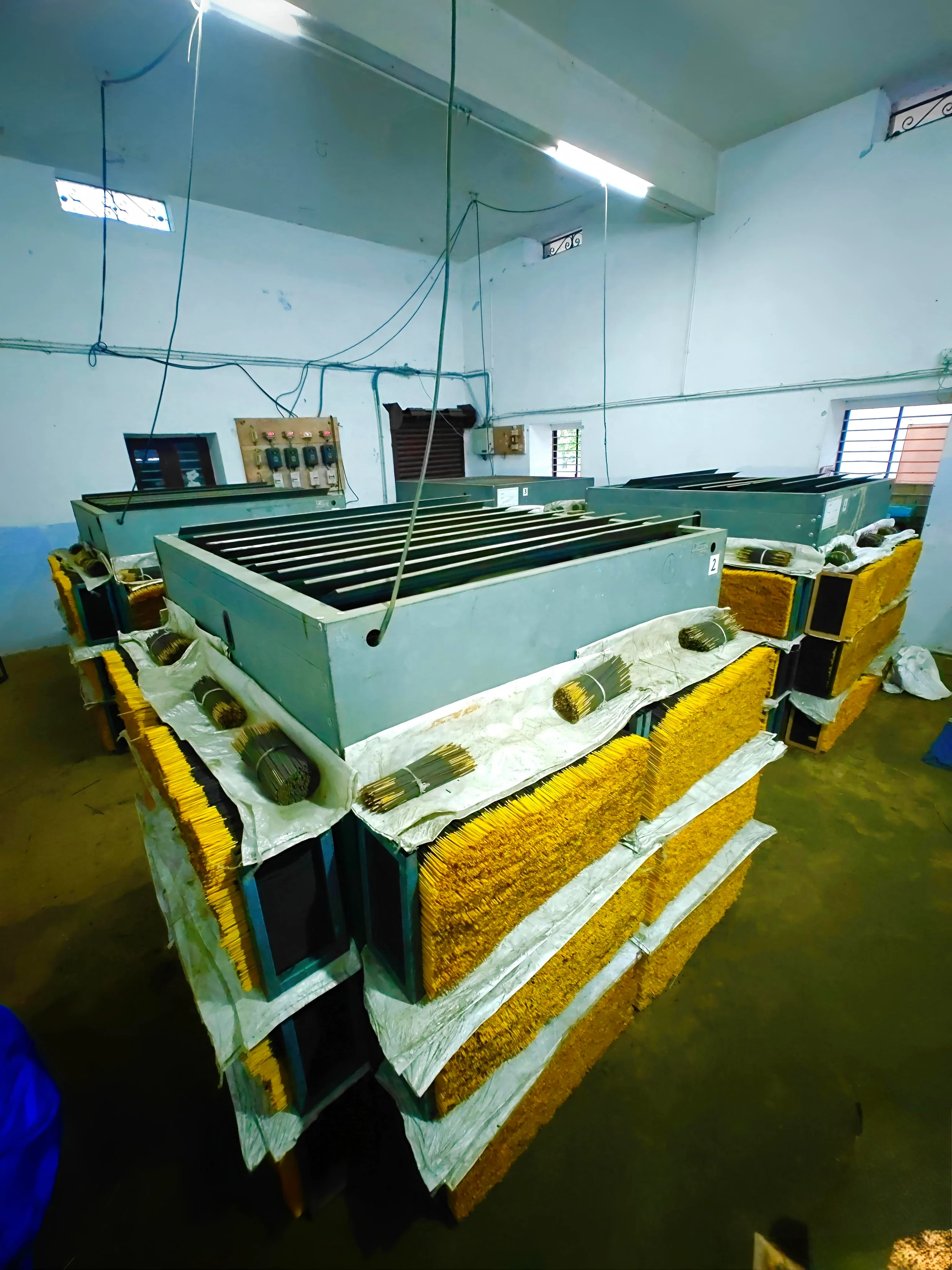 Wet raw agarbatti in drying machine